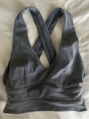 Born Primitive Gray Crisscross Sports Bra